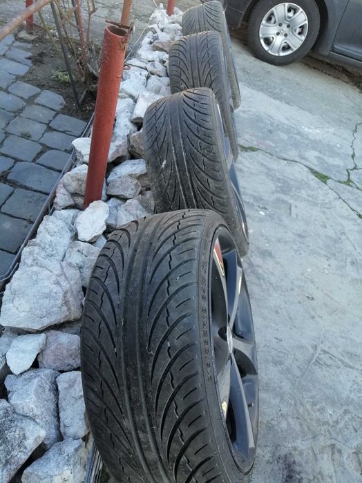 Jante Aluminiu pe 18, 5x100mm, Cauciucuri vara 215 35 R18, 750 Ron
