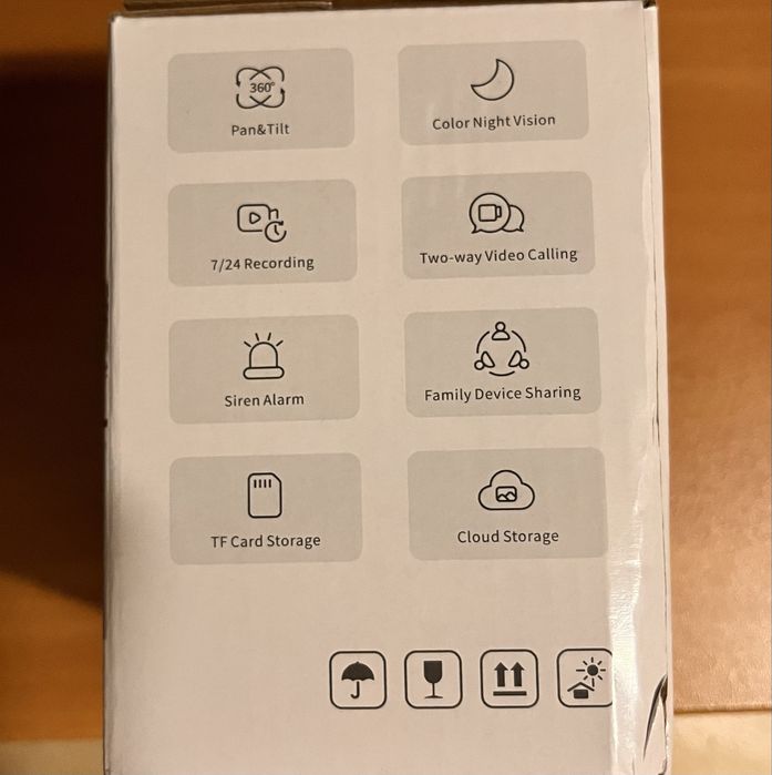 Smart Wi-Fi камера, 360 градуса, Нощно виждане, Микрофон, Аларма