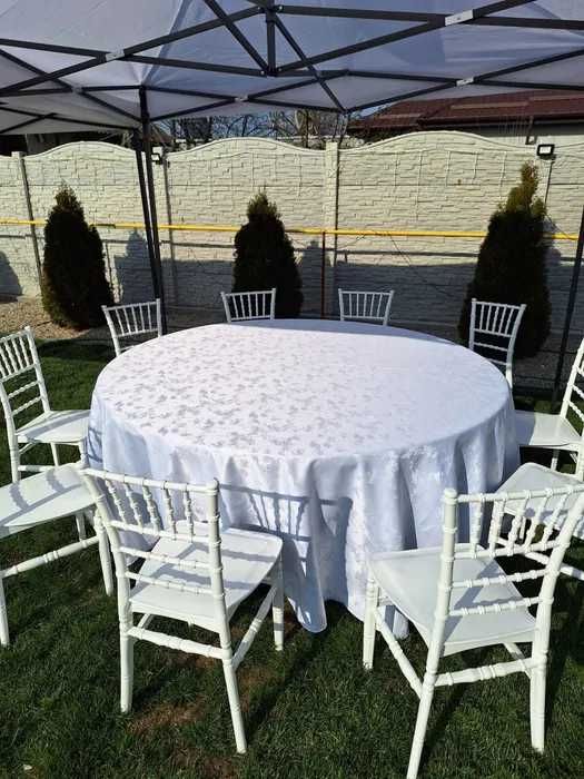 Închiriez Mese Rotunde & Scaune Nuntă | Covor Roșu | Pavilioane