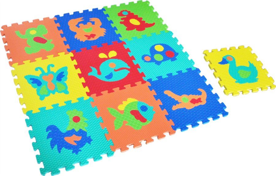 Детска подова настилка тип мек пъзел 10 парчета х 30см