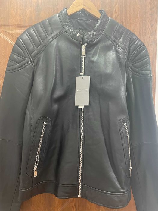 Мъжко късо кожено яке ZARA