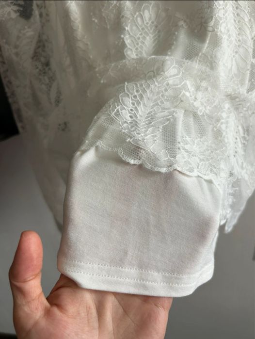 Bluza alba dantela Halhubber
