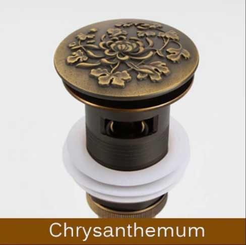 Sifon chiuveta, alama, bronz antic, auriu antichizat