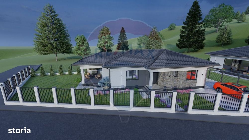 Casă noua de vânzare in Recea cu 4 camere, 2 bai si 500 m2 teren.