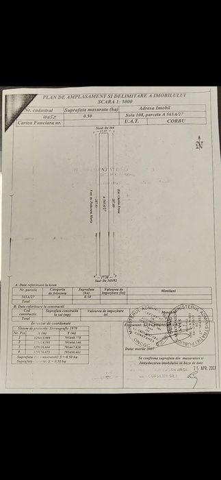 Vand 2 Loturi  Teren  la Plaja Corbu  deschidere  la 2 strazi  de 5.000 mp