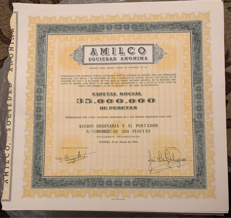 Actiuni AMILCO 1966