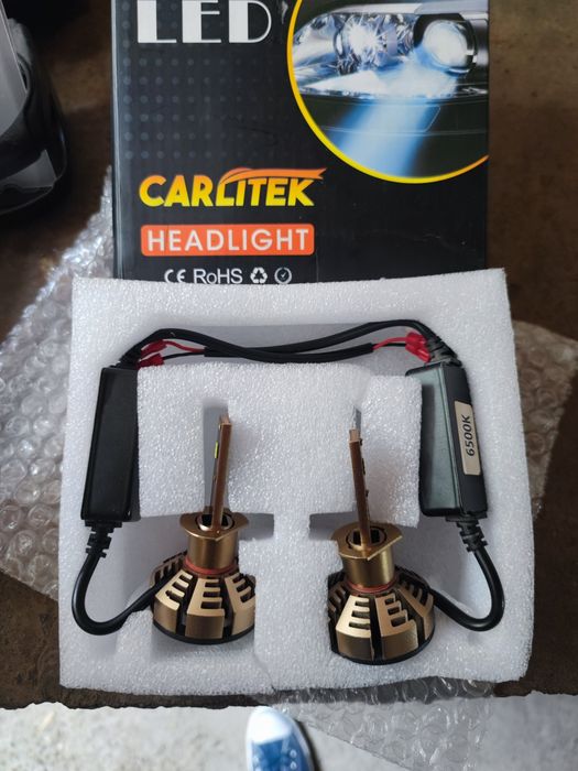 Becuri auto LED H1 pentru faruri, 30000 lm, 6500 K, tehnologie ZES, ultra-luminoase, fază lungă/scurtă