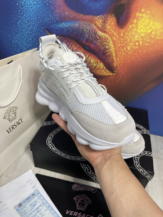 Adidasi Versace Chain Reaction piele naturala Full Box colectie noua