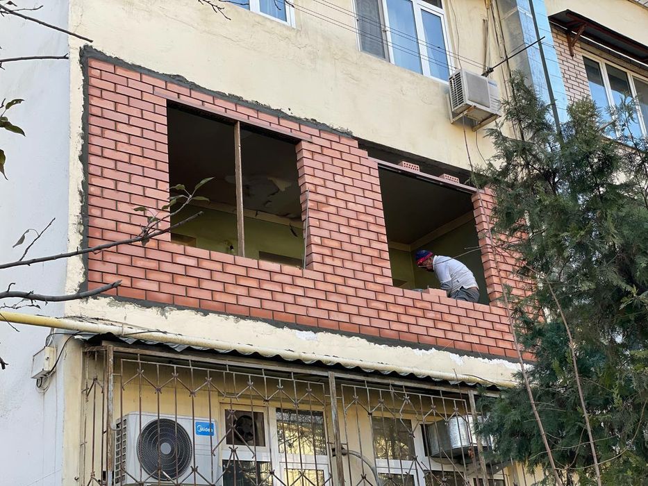 Балконага ва Уйларга гишт териш хизмати