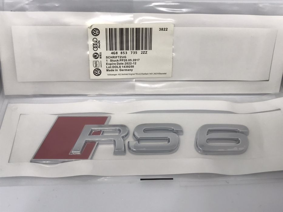 Emblema Audi RS 6