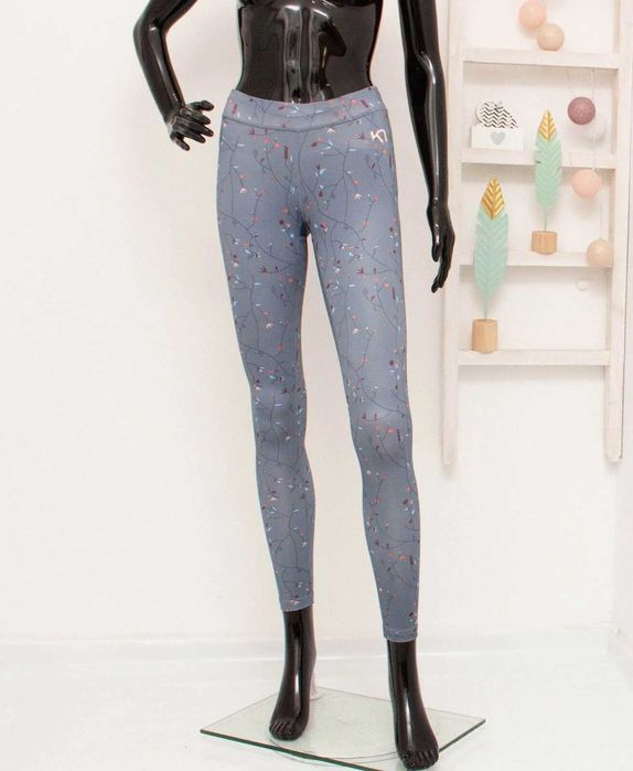 Kari Traa дамски клин сив цветя за фитнес спорт термо бельо XS