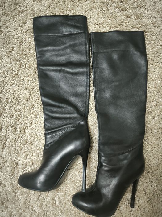 Ботфорты кожаные