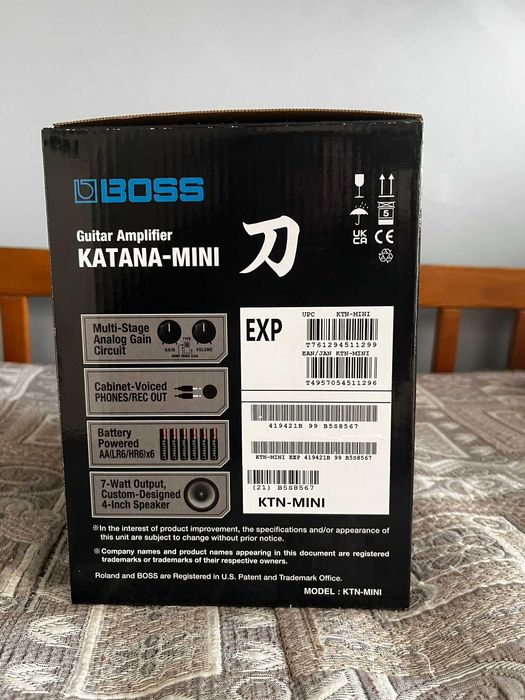 Boss Katana-Mini – Пълен комплект с кутия (Използван веднъж!)