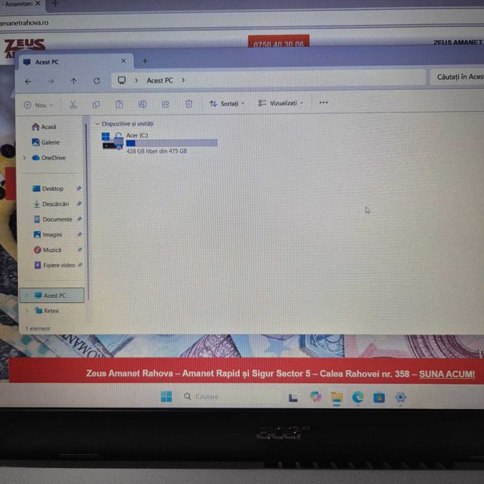 Laptop Acer Aspire Go15 Ryzen 5 gen 7 16gb ram 512gb Zeus Amanet 34679