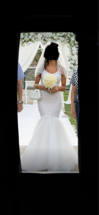 Сватбена Булчинска рокля с було + чанта и обувки