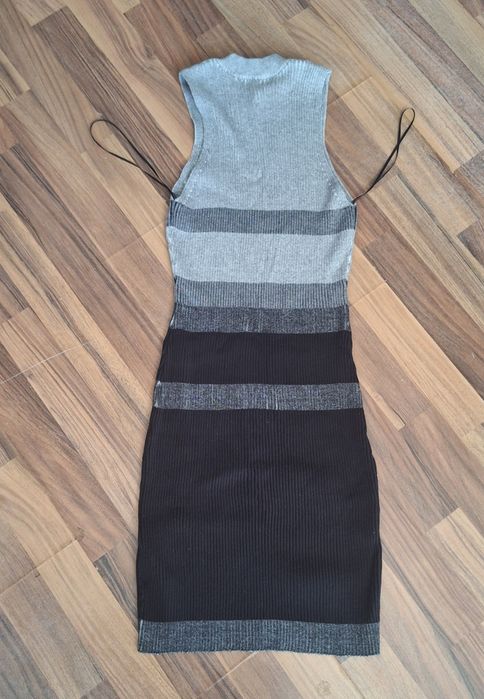 GUESS Women's Sleeveless Merina Plaited Stripe Dress