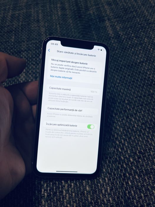 iPhone XR 128GB – Alb – baterie 100%