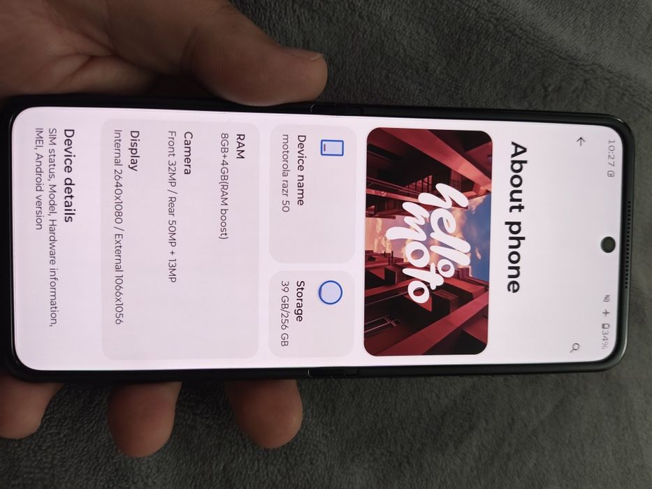 Motorola Razr 50 256&8 GB Grey dual SIM