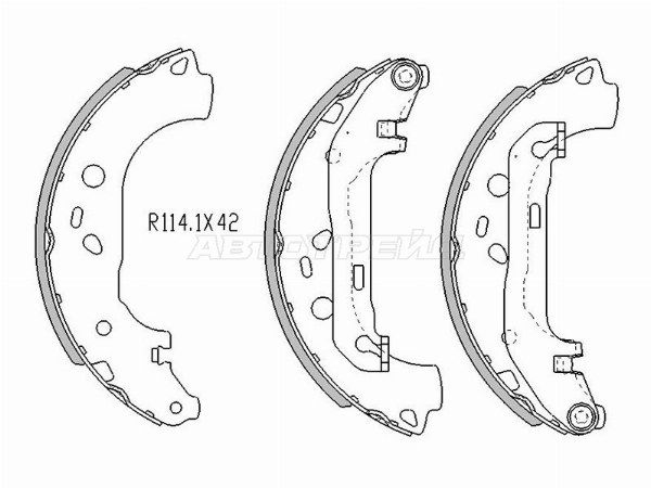 Колодки тормозные барабанные зад   Ford Focus