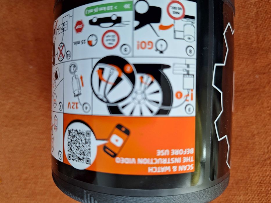 Compresor auto cu kit de depanare provizorie pneuri (nou)