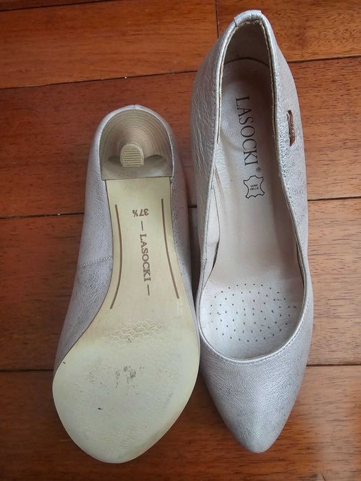 Pantofi eleganți din piele naturală roz pal sidef 37,5