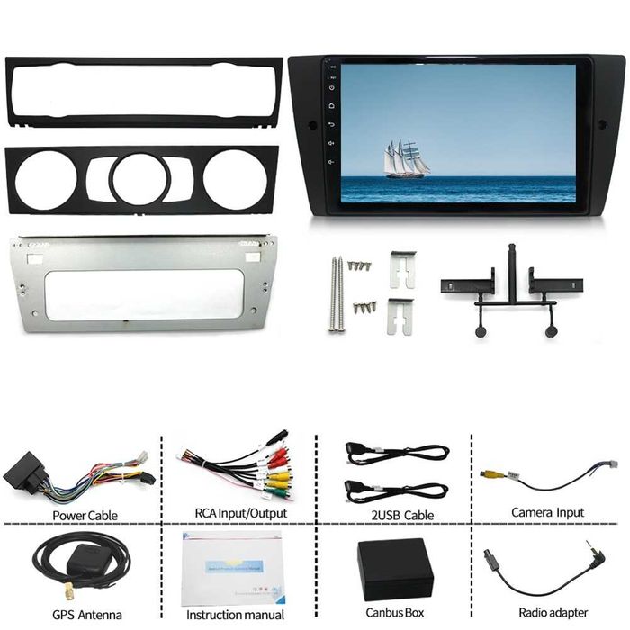 Мултимедия Двоен дин за BMW E90 E91 E92 Навигация Android плеър BMW