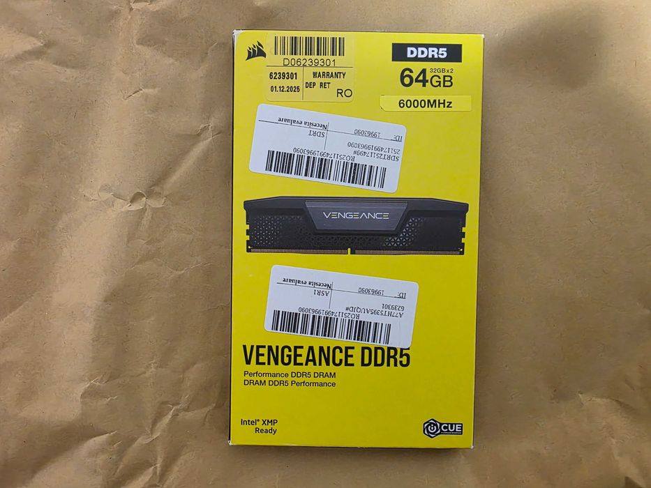 Corsair Vengeance 64GB DDR5, 6000MHz, CL30