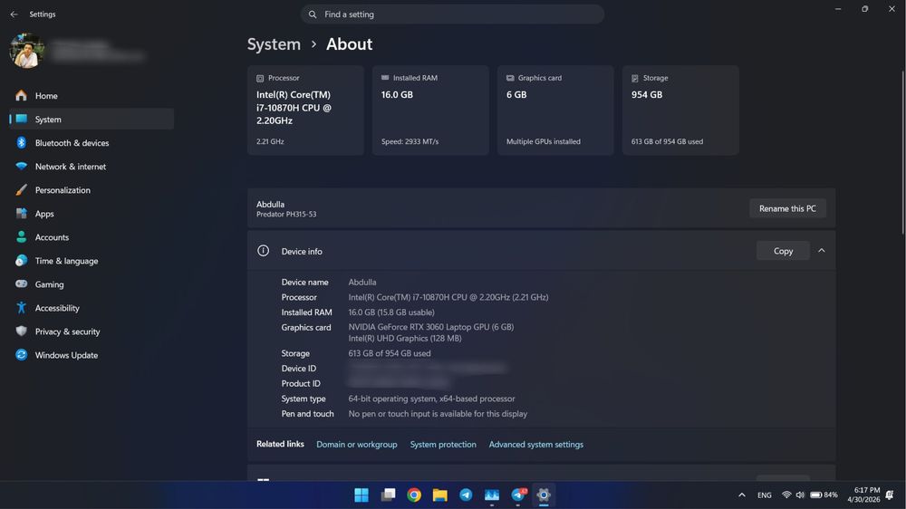 Acer Predator Helios 300