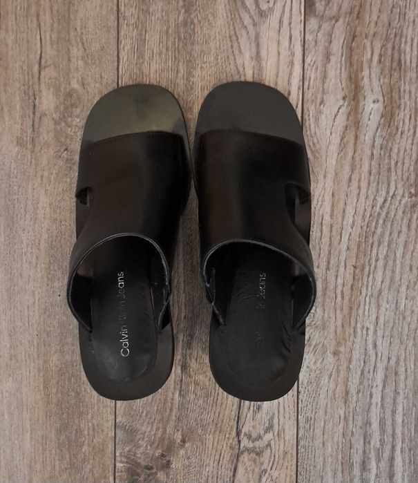 Дамски чехли ест.кожа на Calvin Klein