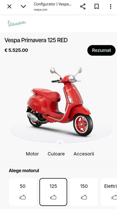 Vespa Primavera 125  2025 , NOU - 0 km, euro 5+, editie RED