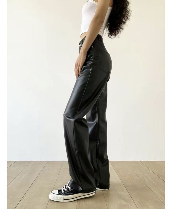 Женские кожаные брюки