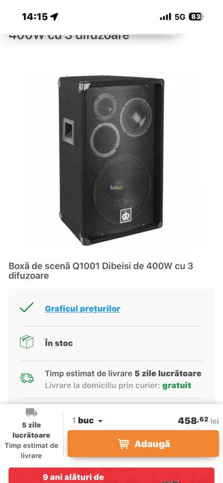 Set 2boxe audio pasive 400w