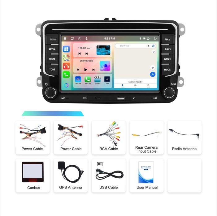 Navigatie Android 4GB Ram Volkswagen Golf Jetta Passat Skoda Seat
