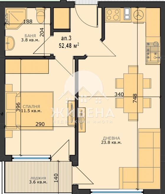 Продава 2-стаен апартамент, в строеж, кв. Възраждане 4