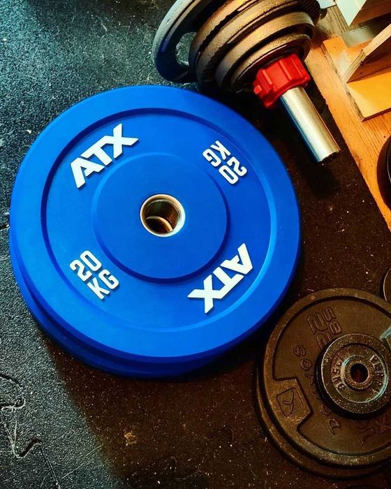 Сет 150 кг Олимпийски Дискове ATX Bumper Plates, Комплект Тежести