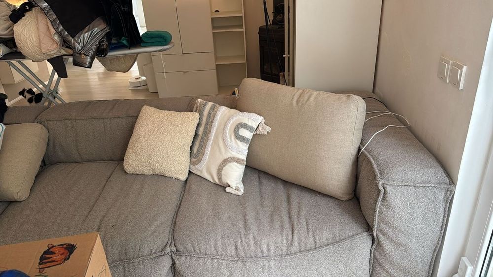 Canapea colțar modular Mille Milano premium, umplutură pene, aprox. 310 x 220 cm