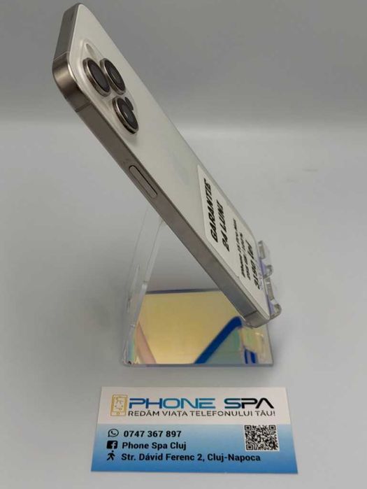Phone 15 Pro Max 256Gb / 100% - Din magazin,cu garantie! RATE TBI !