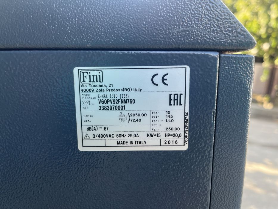 Винтов компресор Fini K-Max 15kw