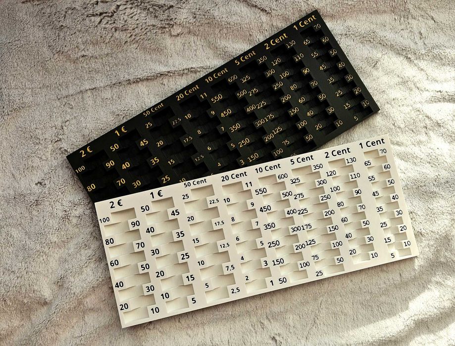 Голям Евро Монетник с износоустойчиви текст цифри. BIG Euro Coins Tray