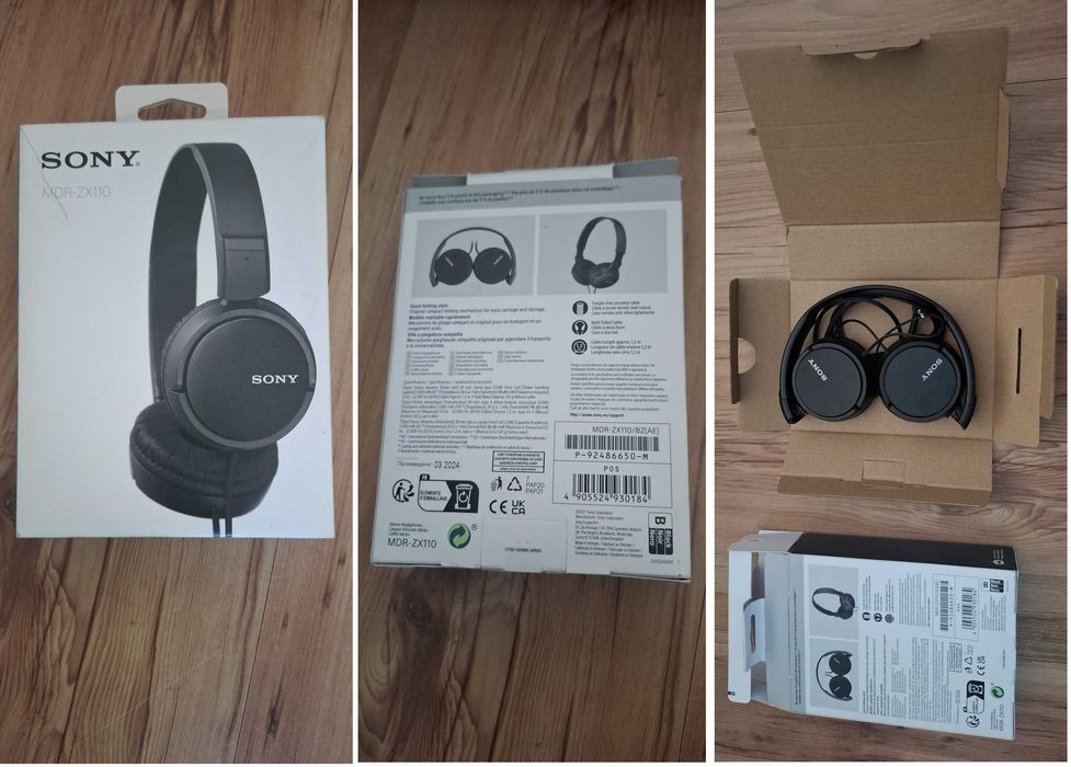Casti over-ear Presonus HD7 pentru studio, monitorizare, mixaj audio sau audiție, noi, cu saculet si Sony MDR-ZX110, over-ear, headphone, noi, cutie