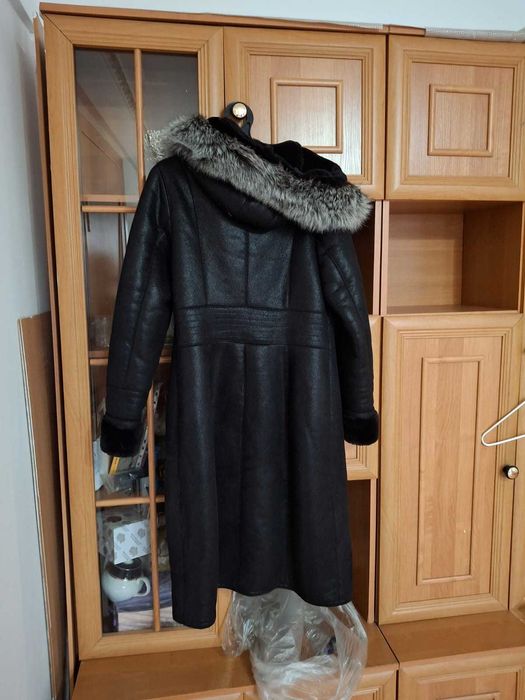 дубленка с чернобуркой 46-48 размер