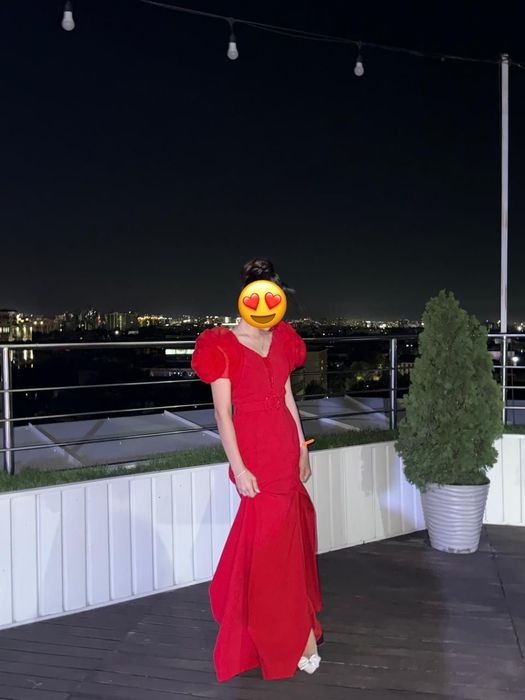 вечернее красное платье