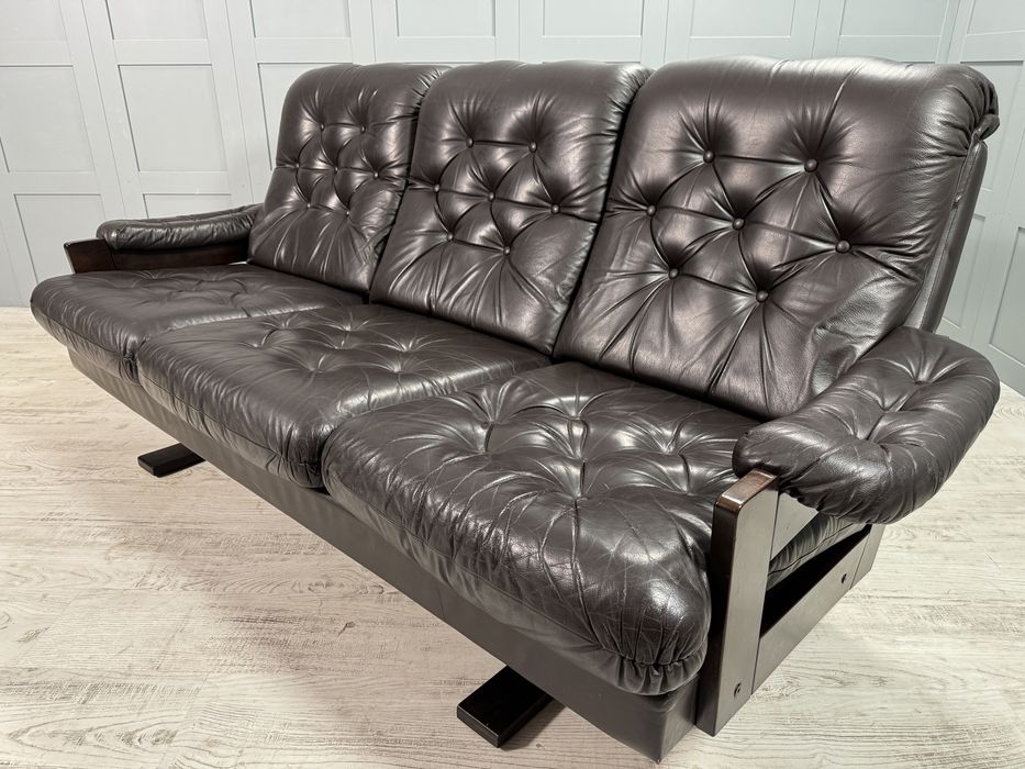 Кожен диван 3-ка Arne Norell Д1106