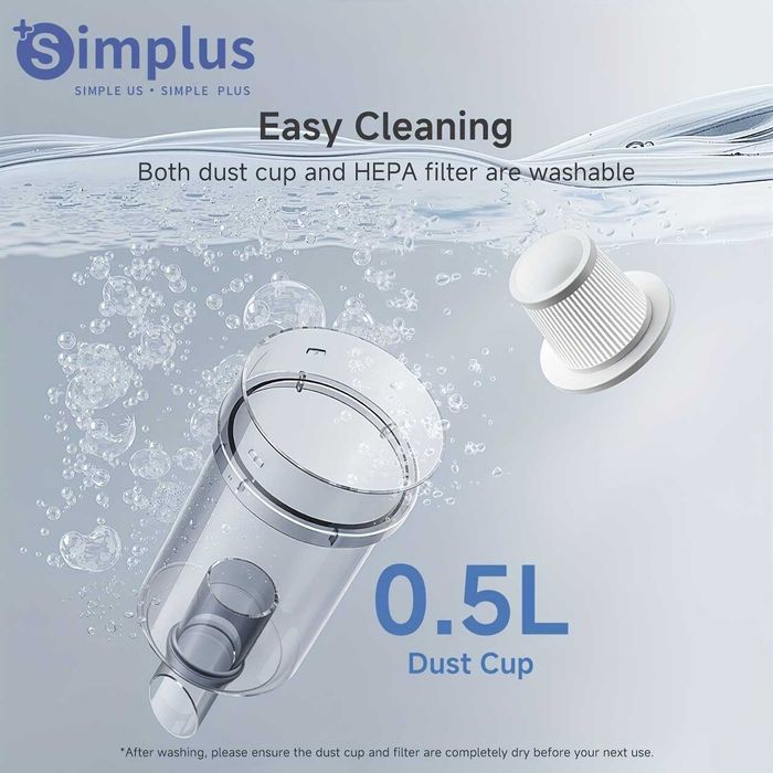 Прахосмукачка с Кабел 2 в 1 Simplus Ръчна и Вертикална, 16000PA, 400W!