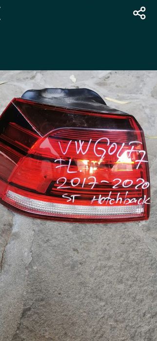 Bara fata spate far faruri proiector stop Vw Golf 7 facelift după 2017