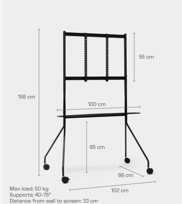 Телевизионна стойка Moon PRO на Pedestal 40' - 75' подвижна