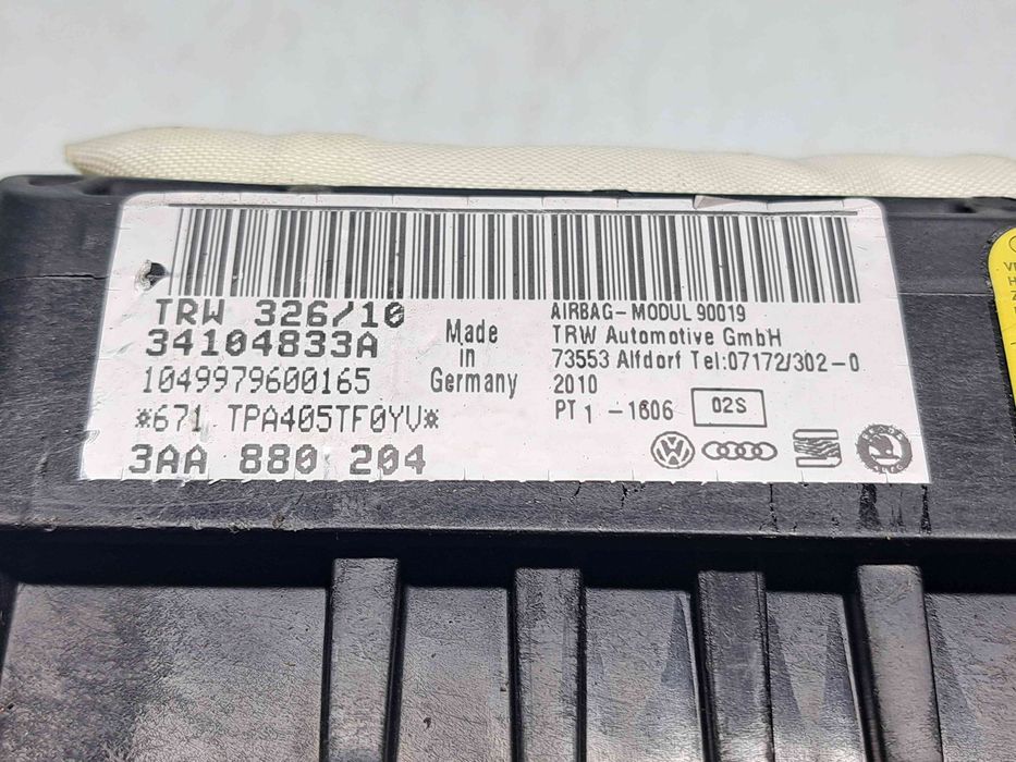 Airbag pasager Volkswagen Passat B7 (362) [Fabr 2010-2014] 3AA880204