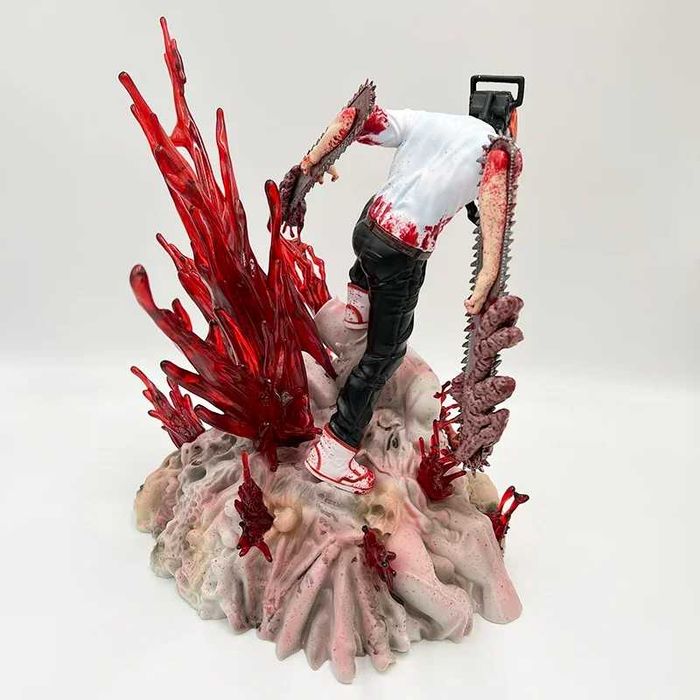 Figurină Anime Chainsaw Man – Denji & Pochita, 27 cm