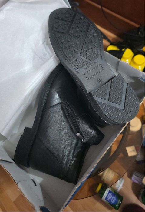 Меховые кожаные ботинки (Турция), новые