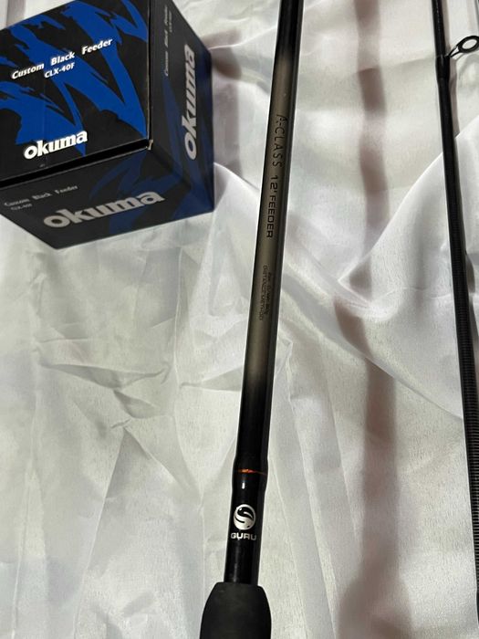 combo lanseta feeder Guru A-Class 3.6 + mulinetă Okuma 4000